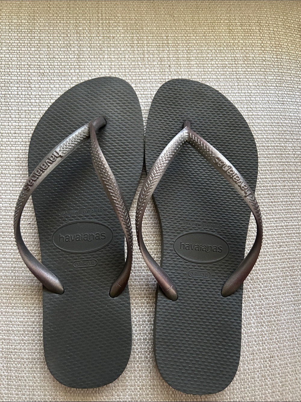 Havaianas Flip Flops with Metallic Straps
